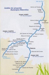 Figura 1: Plano general del Canal de Castilla.